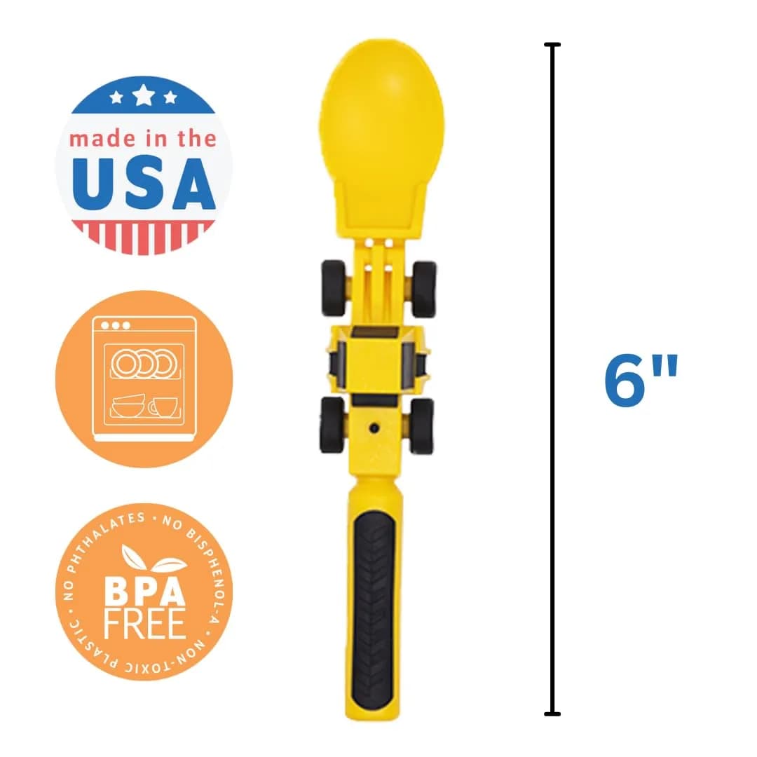 Constructive Eating Toddler Plate and Utensils Set - Green, USA-Made with Divided Plates - view 6