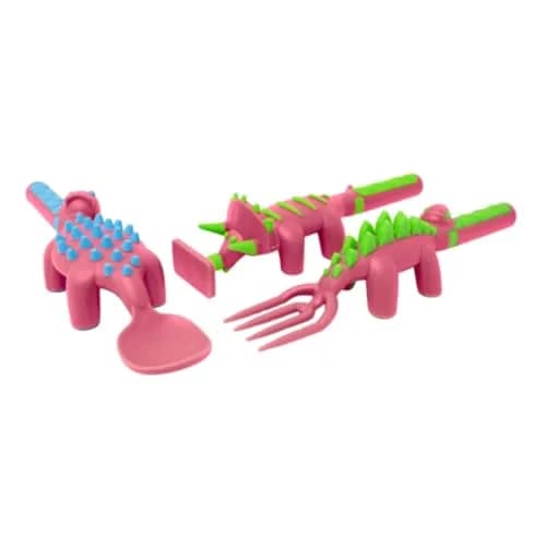 Constructive Eating Dinosaur Plate and Utensils Set 4-Piece | BPA-Free Toddler Dinnerware thumbnail 2