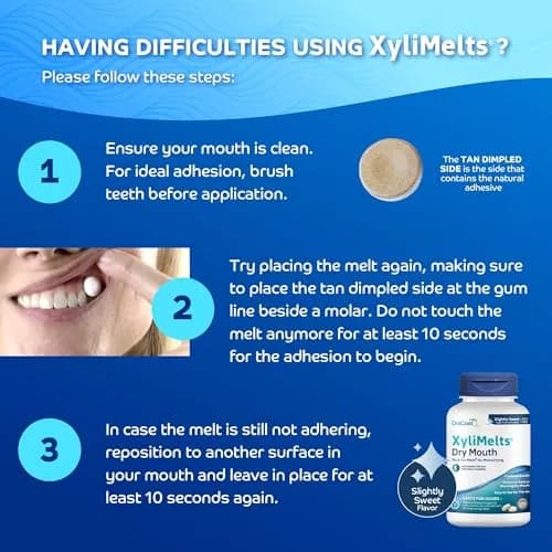 Oracoat XyliMelts Dry Mouth Adhering Discs 395 Count (13.2 oz / 375 g) | Sugar-Free Xylitol Relief thumbnail 4