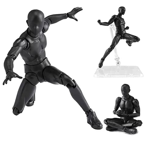 Haniforever Poseable Articulated Action Figure 15 cm (6 inch) | Artist Drawing Model with 30+ Joints & Accessories thumbnail 1