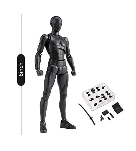 Haniforever Poseable Articulated Action Figure 15 cm (6 inch) | Artist Drawing Model with 30+ Joints & Accessories thumbnail 2