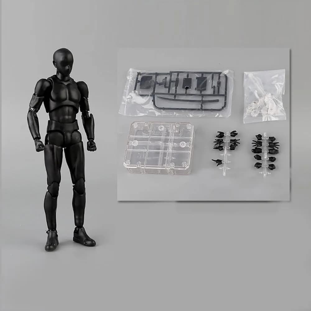 Haniforever Poseable Articulated Action Figure 15 cm (6 inch) | Artist Drawing Model with 30+ Joints & Accessories - view 4
