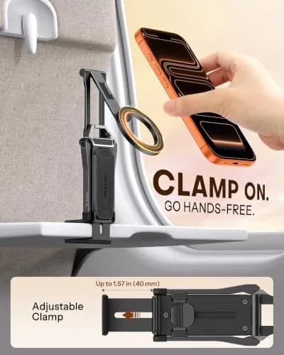 OMOTON TP02 Magnetic Phone Tripod for MagSafe, 360° Pivot, Clamp & Stand | Compact & Versatile thumbnail 4