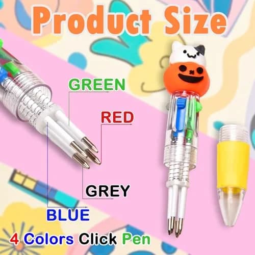 BIMORITA 4-in-1 Multicolor Ballpoint Pens | 100 Count Bulk Pack for Students & Party Favors thumbnail 3