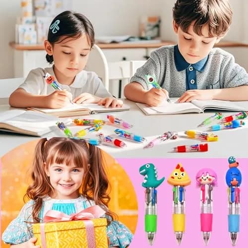 BIMORITA 60-Pack 4-in-1 Mini Multicolor Ballpoint Pens | Smooth Ink Flow for Students and Party Favors thumbnail 4