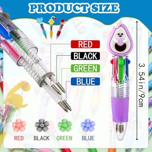 BIMORITA 60-Pack 4-in-1 Mini Multicolor Ballpoint Pens | Smooth Ink Flow for Students and Party Favors thumbnail 2