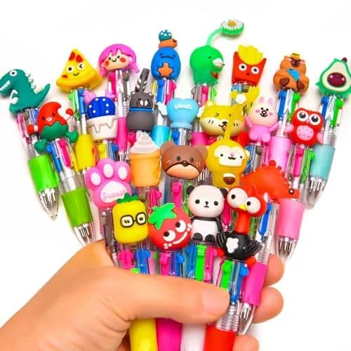 BIMORITA 4-in-1 Multicolor Ballpoint Pens | Smooth Ink Flow, Acid-Free Paper, Fade-Resistant, Bulk Pack (24 Count) — 24pcs