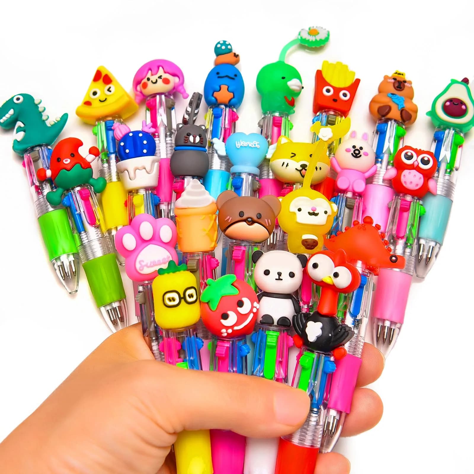 BIMORITA 4-in-1 Multicolor Ballpoint Pens | Smooth Ink Flow, Acid-Free Paper, Fade-Resistant, Bulk Pack (24 Count)
