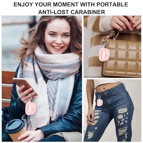 Aircawin Clear Pink TPU Case for Bose QuietComfort Earbuds II/Ultra, 2-Piece Hingeless Design | Protects from Scratches & Drops thumbnail 6