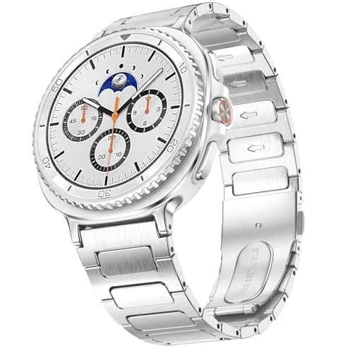 KOREDA Metal Band for Samsung Galaxy Watch 8 Classic 46mm & Galaxy Watch 8 40mm/44mm, Silver Stainless Steel (160mm-230mm Wrist) thumbnail 1
