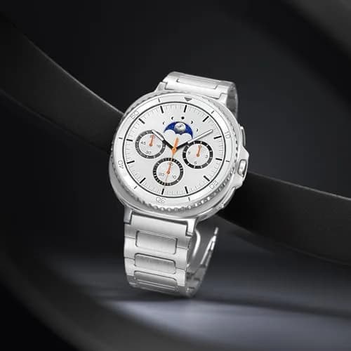 KOREDA Metal Band for Samsung Galaxy Watch 8 Classic 46mm & Galaxy Watch 8 40mm/44mm, Silver Stainless Steel (160mm-230mm Wrist) thumbnail 2