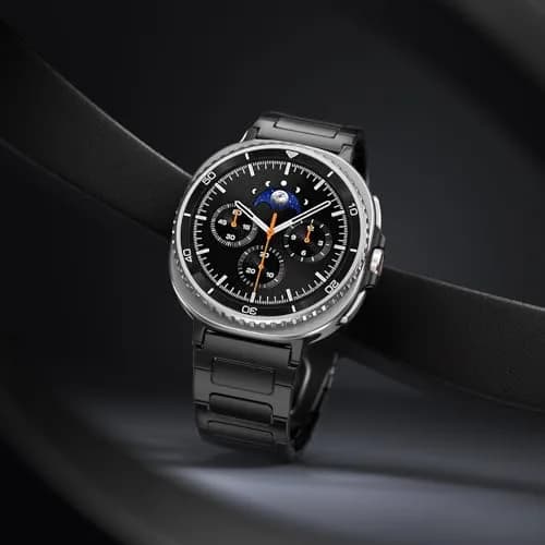 KOREDA Metal Band for Samsung Galaxy Watch 8 Classic 46mm/Galaxy Watch 8 40mm 44mm, Black, 160mm-230mm Wrist thumbnail 2