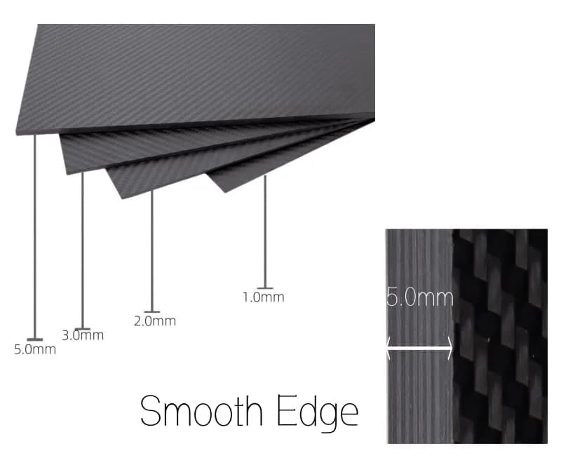 Air Carbon 3K Carbon Fiber Sheet 400x500x5.0mm | Matte Finish, Extra Thick, Waterproof thumbnail 5