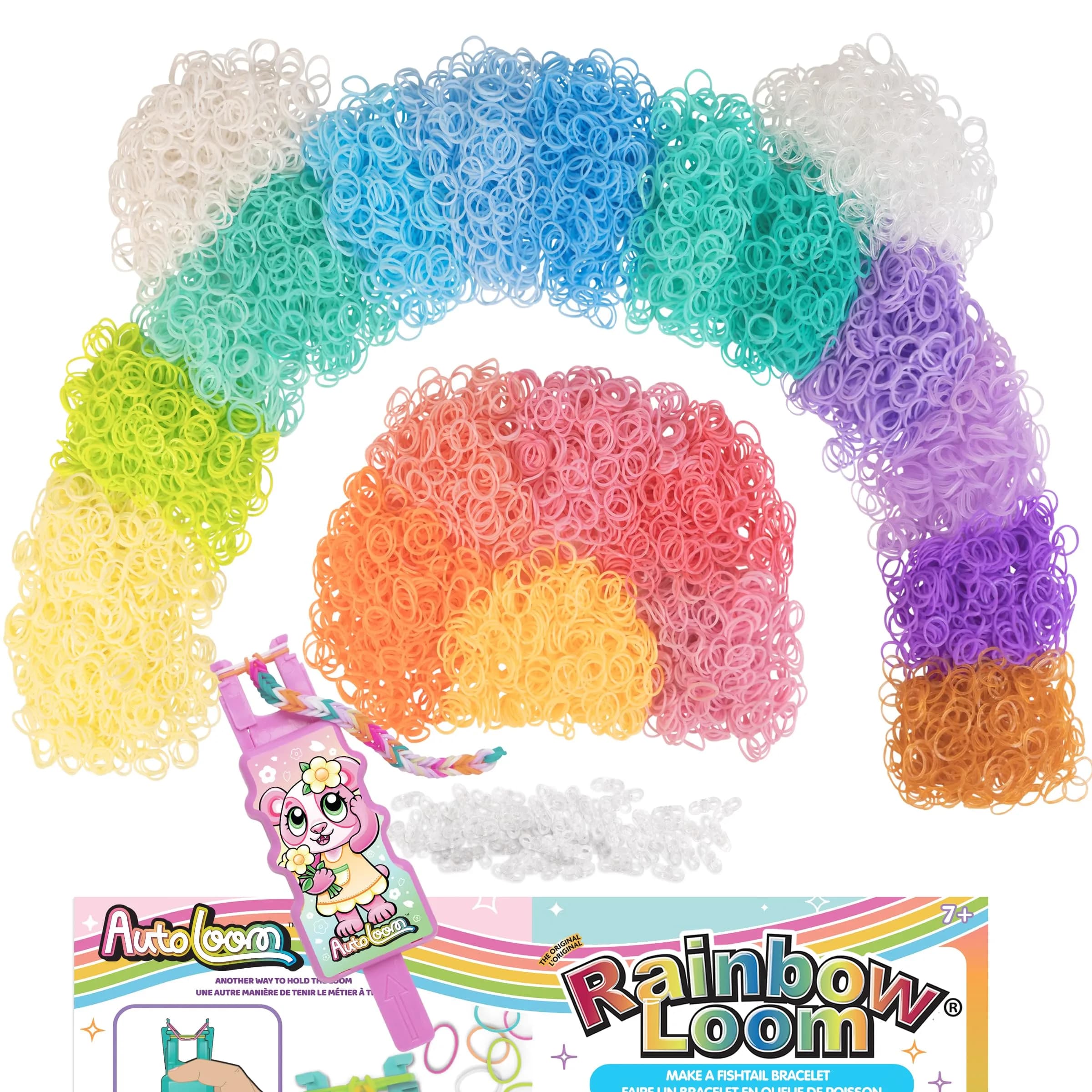 Rainbow Loom 11,000 Pastel Bands AutoLoom Mega Pack | 22 Soft Colors for Creative Jewelry Making — multi