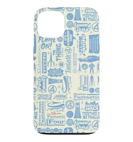 Marvel Fantastic Four: First Steps Words & Icons Phone Case for iPhone 13 | Superhero Design & Shock Absorption thumbnail 1