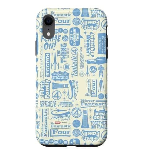 Marvel Fantastic Four Words & Icons iPhone XR Case | Shock-Resistant Polycarbonate & TPU | Easy Install thumbnail 1