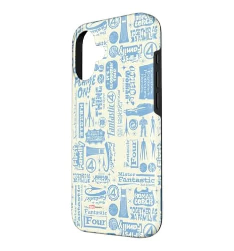 Marvel The Fantastic Four: First Steps Words & Icons Phone Case for iPhone 16 | Superhero Design & Shock-Absorbent Protection thumbnail 2