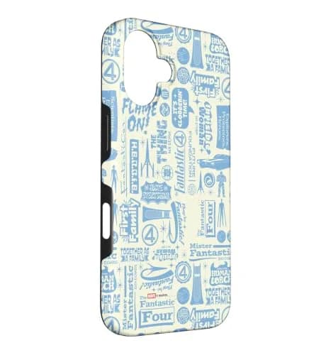 Marvel The Fantastic Four: First Steps Words & Icons Phone Case for iPhone 16 | Superhero Design & Shock-Absorbent Protection thumbnail 3