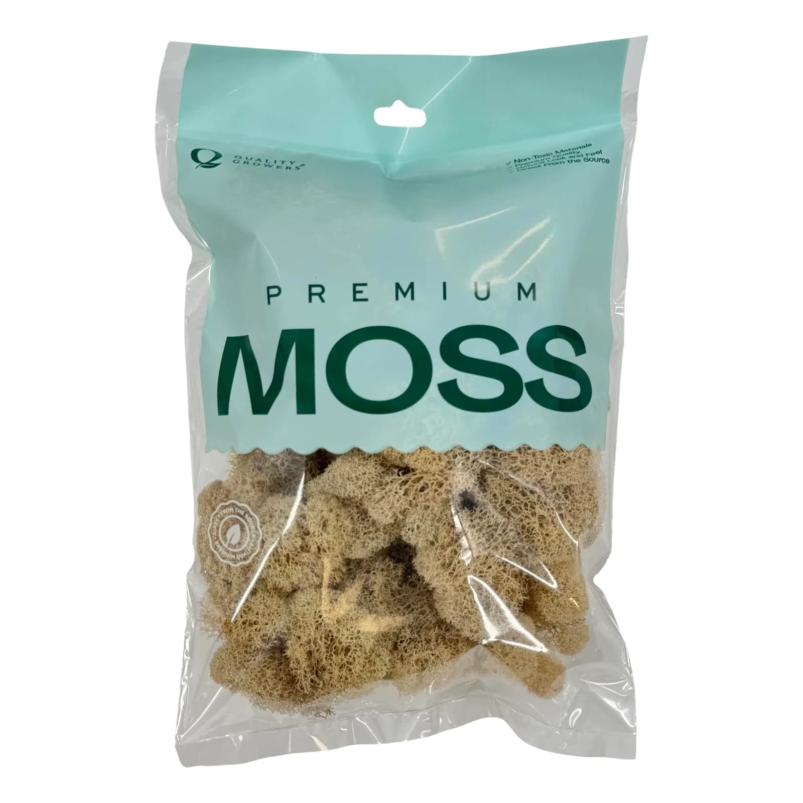 Quality Growers Natural Preserved Reindeer Moss for Crafts, Home Decor, Art, Design & DIY Projects (Medium 1-Pack, 10-12 sq. ft. Coverage)