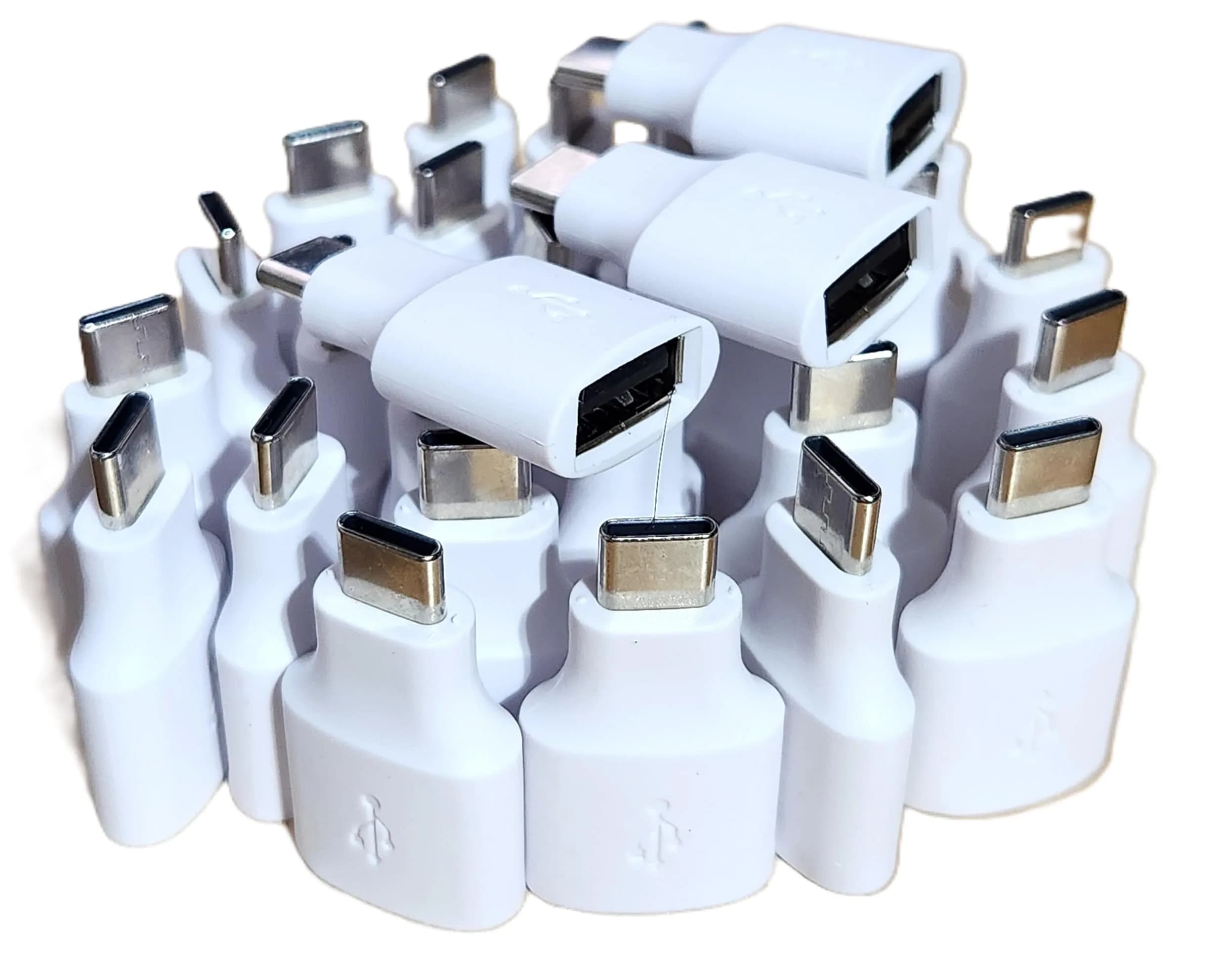 LEOM USB-C to USB-A Adapter for Google Pixel 2-Pack (White) | Connects USB-A Devices to USB-C Ports - main product image