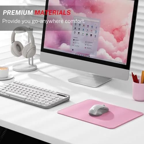 MROCO Essential Office & Gaming Mouse Pad 8.5 x 11 Inch Pale Pink | Smooth Glide & Precise Control thumbnail 6