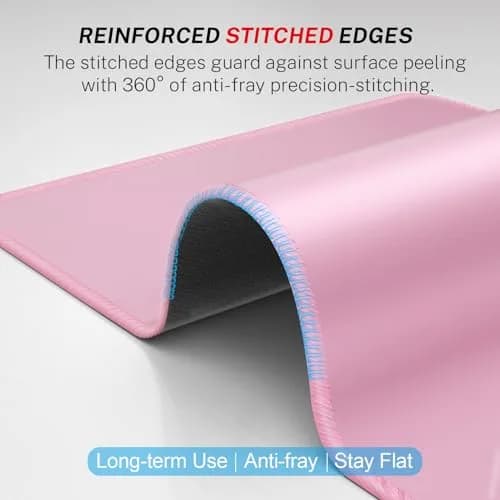 MROCO Essential Office & Gaming Mouse Pad 8.5 x 11 Inch Pale Pink | Smooth Glide & Precise Control thumbnail 3