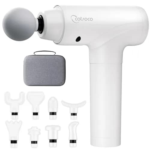 cotsoco Massage Gun Deep Tissue | 20 Speeds, 9 Heads, 12mm Stroke, Silent Motor, for Pain Relief (70-120 chars) thumbnail 1