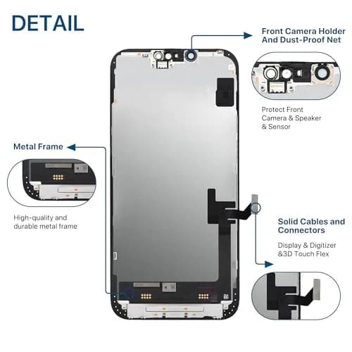 FFtopu iPhone 14 Screen Replacement Kit 6.1" LCD Display with Tools & Protector thumbnail 2