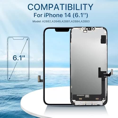 FFtopu iPhone 14 Screen Replacement Kit 6.1" LCD Display with Tools & Protector thumbnail 3