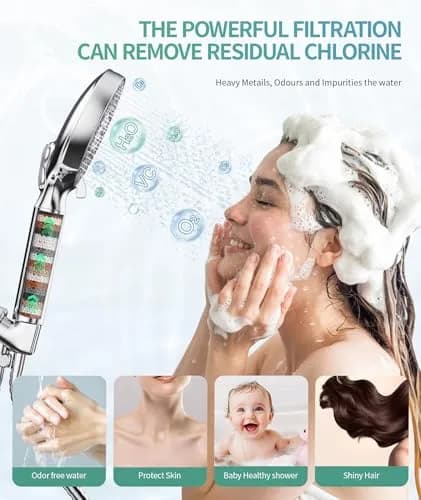 SR SUN RISE Shower Filter Replacement Cartridge for Handheld Shower Head, 1 Pack | Multi-Stage Filtration for Hard Water thumbnail 4