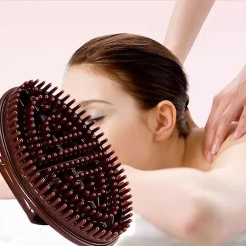 VrotQyn 4PCS Meridian Brush Set with Palm Grip & Hand Strap | Full Body & Scalp Massage thumbnail 7