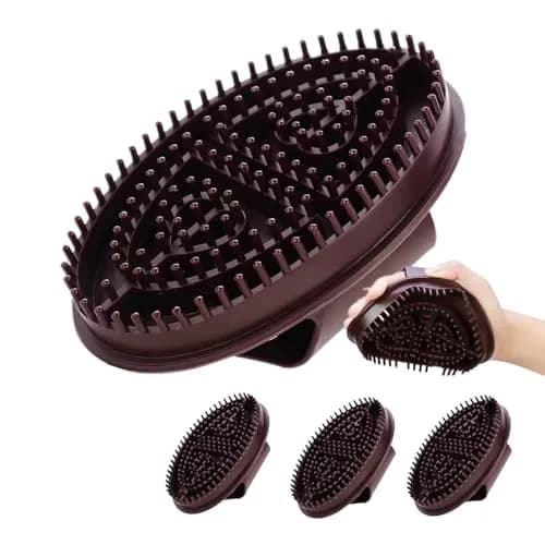 VrotQyn 4PCS Meridian Brush Set with Palm Grip & Hand Strap | Full Body & Scalp Massage thumbnail 1