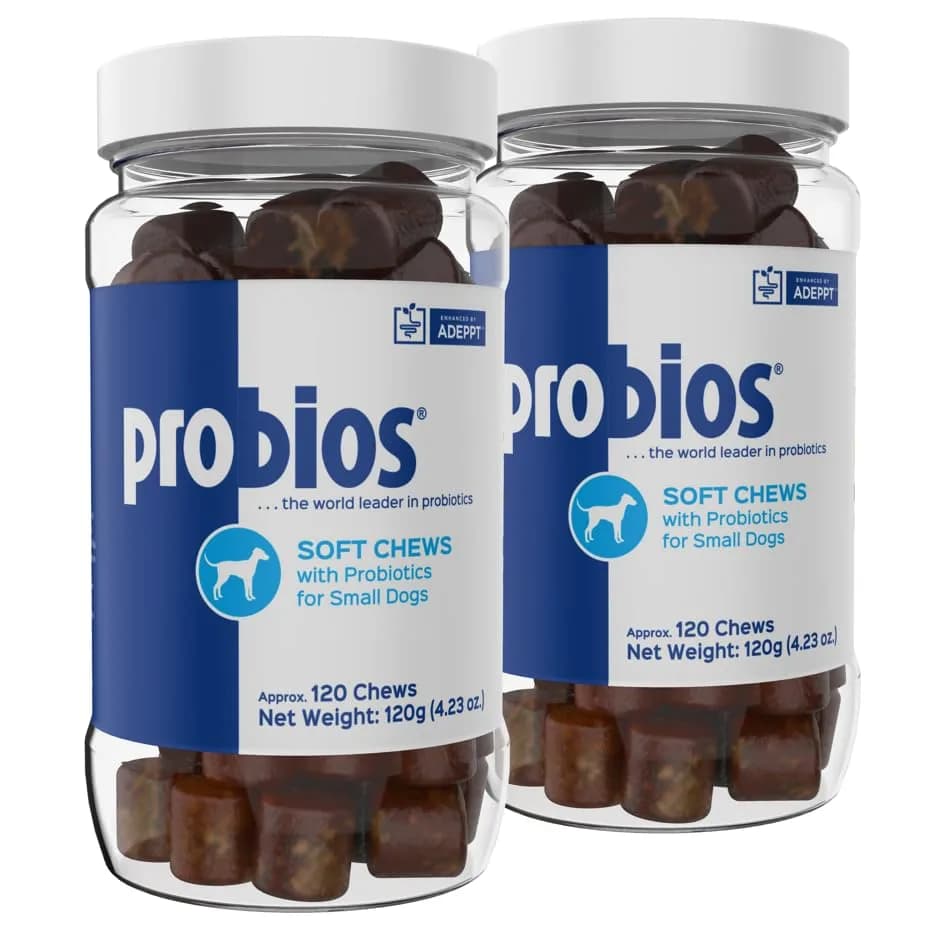 Probios Dog Probiotic Soft Chews, Chicken Liver, 120 Count | Gut & Immune Support for Medium & Large Dogs
