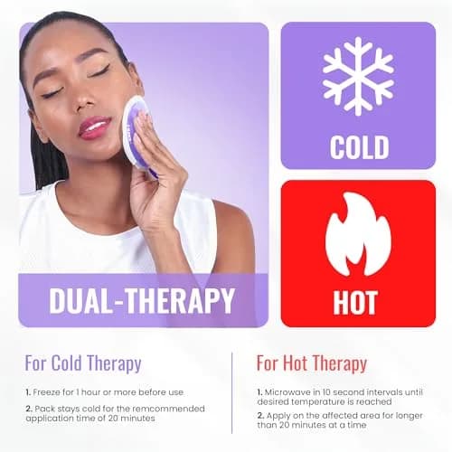 ICEWRAPS 4 inches Round Reusable Ice Packs with Cloth Backing 5-Pack Purple | Flexible Cold & Hot Therapy thumbnail 4