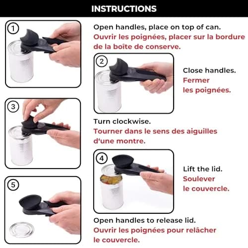 Starfrit MightiCan Can Opener, Safe Smooth-Cut, Comfort Grip, Blue | Hygienic, Ergonomic, Durable thumbnail 8