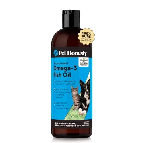 Pet Honesty Omega 3 Fish Oil for Dogs and Cats 16oz (473ml) | Supports Skin, Coat, Joints, and Immunity thumbnail 1