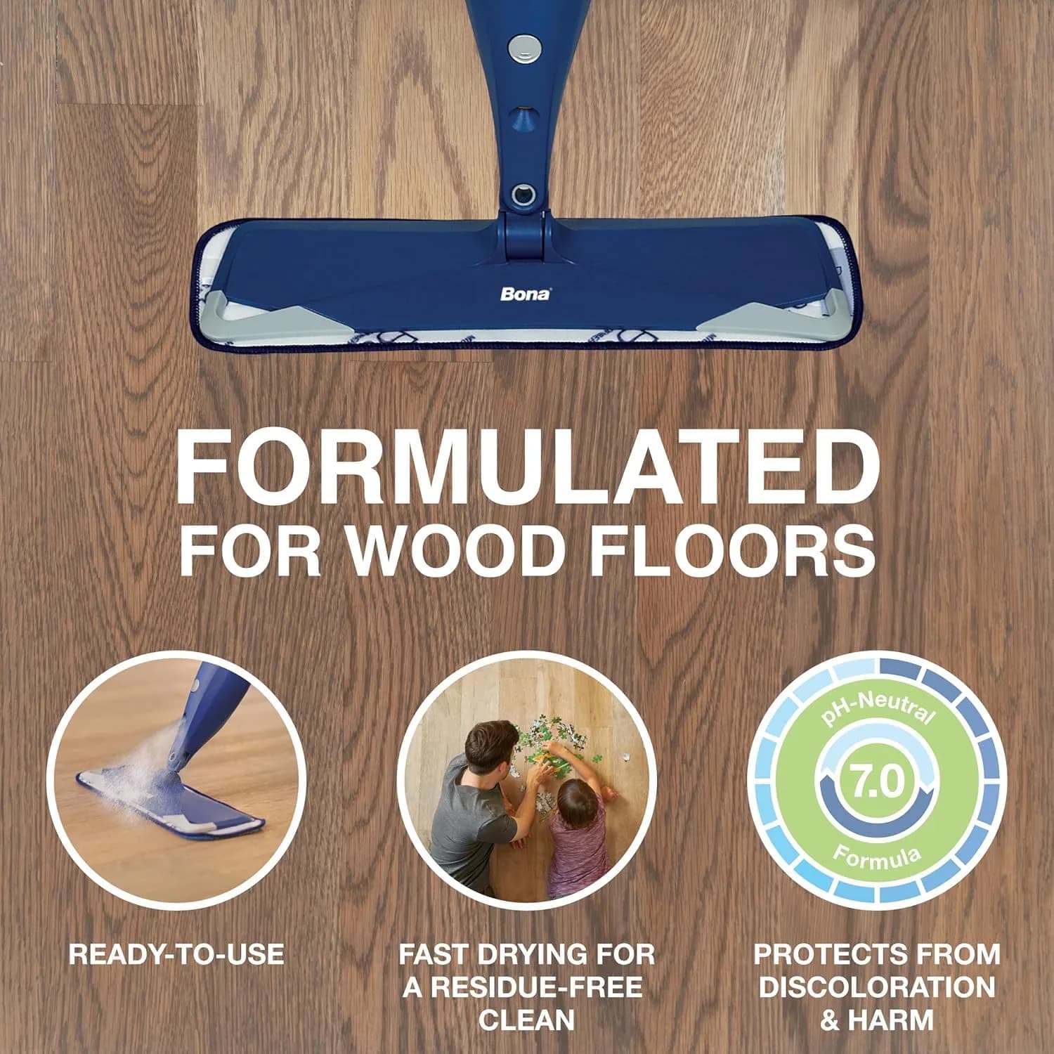 Bona Hardwood Floor Cleaner Refill Lavender Thyme Scent, 2840ml (96 fl oz) | Residue-Free Wood Floor Cleaning Solution thumbnail 2