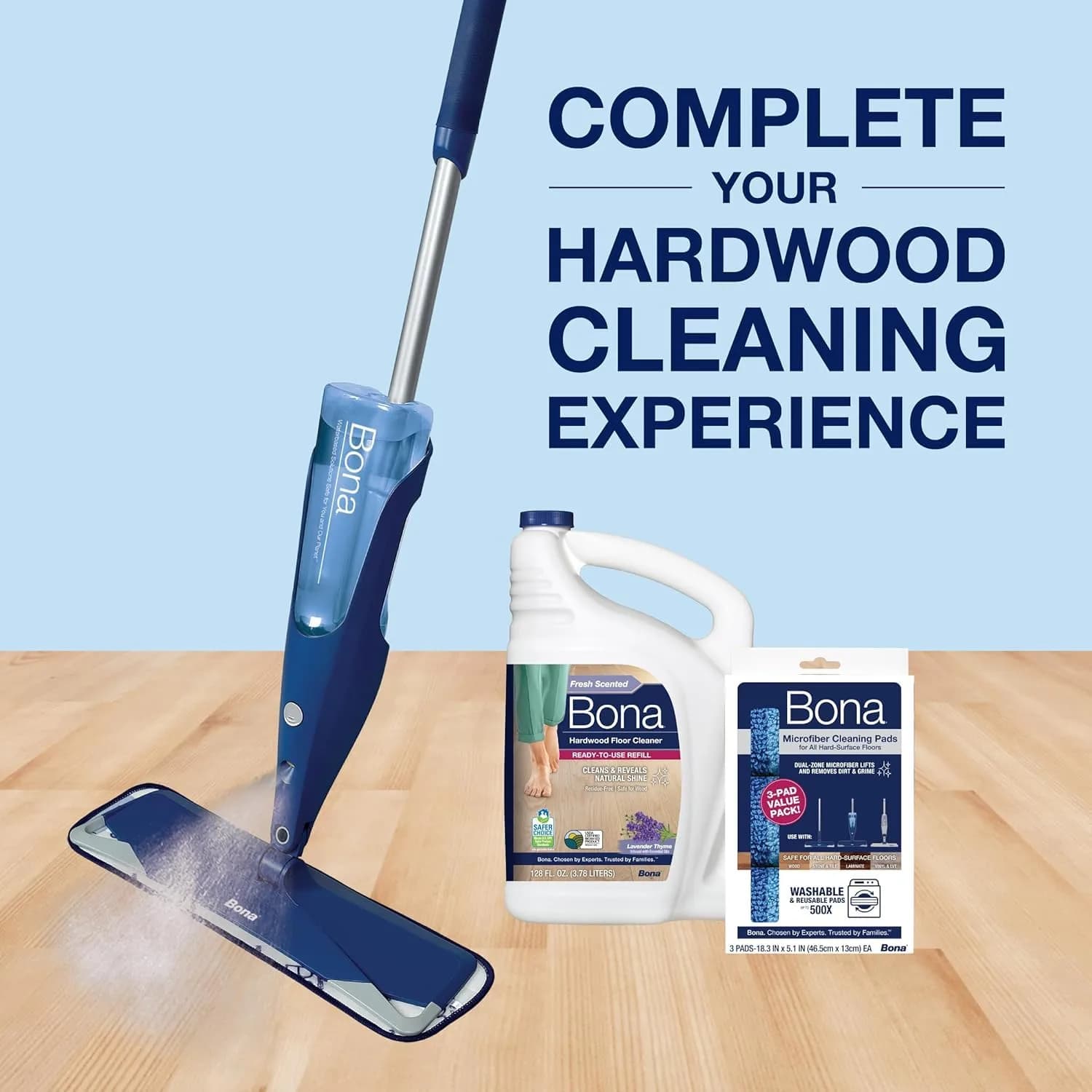 Bona Hardwood Floor Cleaner Refill Lavender Thyme Scent, 2840ml (96 fl oz) | Residue-Free Wood Floor Cleaning Solution thumbnail 6