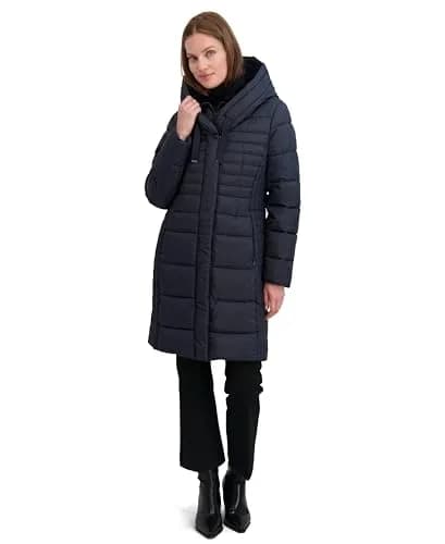 TAHARI Women's Casey Slim Fit Quilted Puffer Coat Luna Medium | All-Weather Warmth & Style thumbnail 2