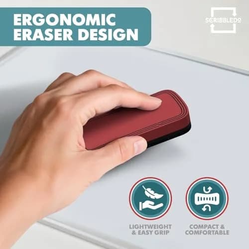 Scribbledo Magnetic Dry Erase Erasers 4 Pack, Boho Colors, 10.16 cm (4 Inch) | Streak-Free Board Care thumbnail 4