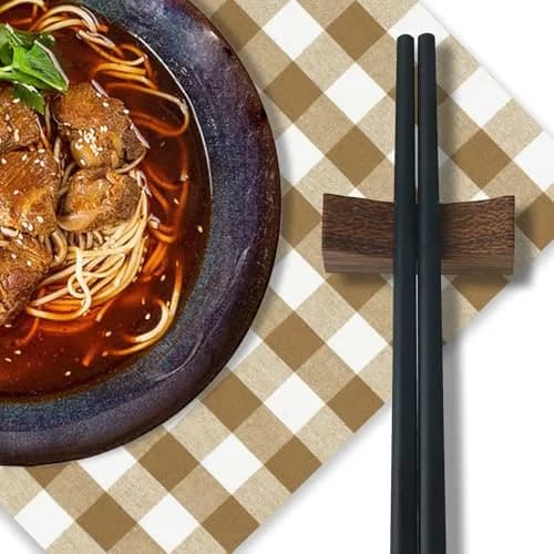 YTLX Natural Wenge Wood Chopstick Rests 20-Piece Set | Holds Utensils Neatly thumbnail 4