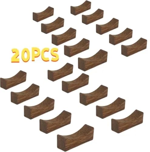 YTLX Natural Wenge Wood Chopstick Rests 20-Piece Set | Holds Utensils Neatly thumbnail 6