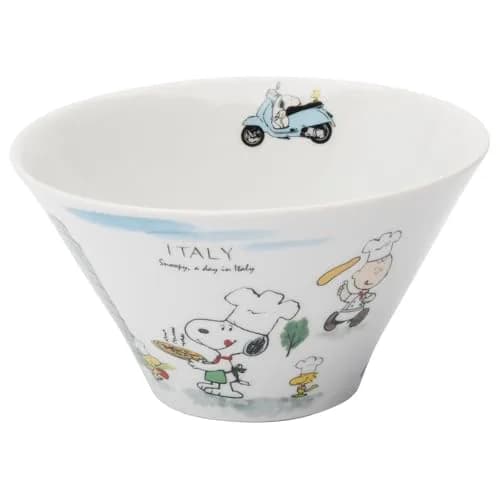 シミズ陶業(Shimizutougyou) Snoopy World Travel Italy Multi Bowl 16cm | Microwave & Dishwasher Safe thumbnail 1