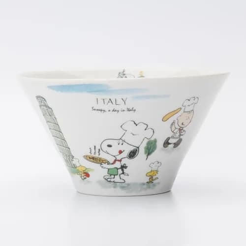 シミズ陶業(Shimizutougyou) Snoopy World Travel Italy Multi Bowl 16cm | Microwave & Dishwasher Safe thumbnail 3