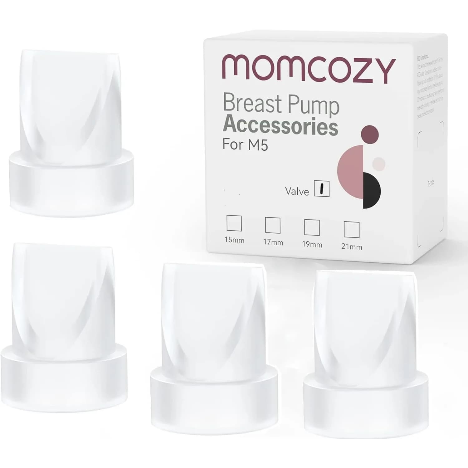 Momcozy M5 Original Replacement Duckbill Valves 4 PCS | BPA-Free Silicone for Wearable Breast Pumps