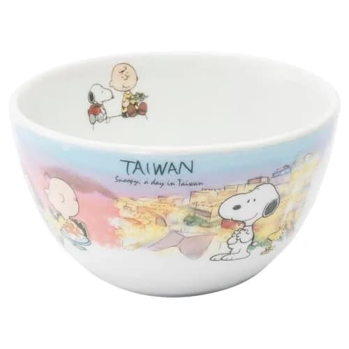 シミズ陶業(Shimizutougyou) Snoopy World Travel Taiwan Small Bowl | Microwave & Dishwasher Safe, Made in Japan thumbnail 1