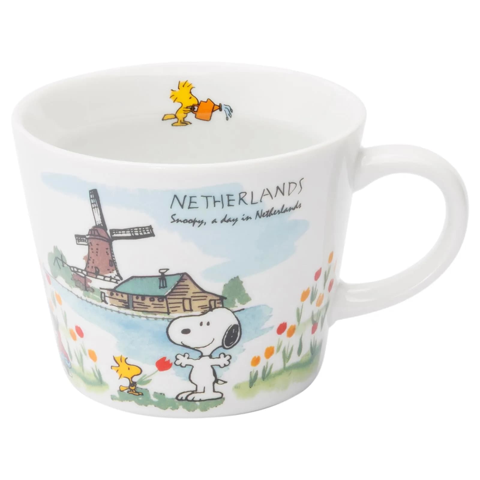 シミズ陶業(Shimizutougyou) Peanuts World Travel Dutch Mug Cup 340ml | Microwave & Dishwasher Safe
