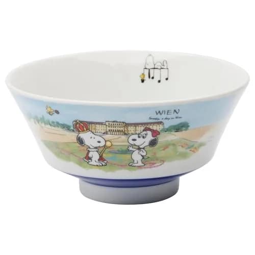 シミズ陶業(Shimizutougyou) Snoopy World Travel Vienna Ramen Bowl 18cm | Microwave & Dishwasher Safe thumbnail 1