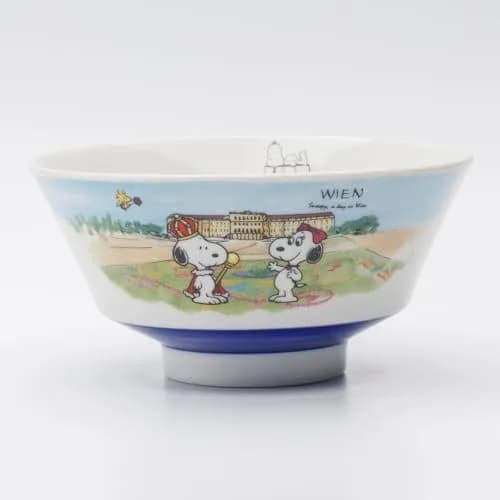 シミズ陶業(Shimizutougyou) Snoopy World Travel Vienna Ramen Bowl 18cm | Microwave & Dishwasher Safe thumbnail 2