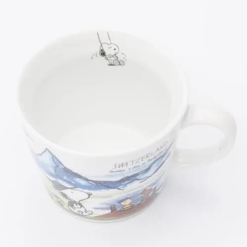 シミズ陶業(Shimizutougyou) Snoopy World Travel Switzerland Mug 340ml | Microwave & Dishwasher Safe thumbnail 2